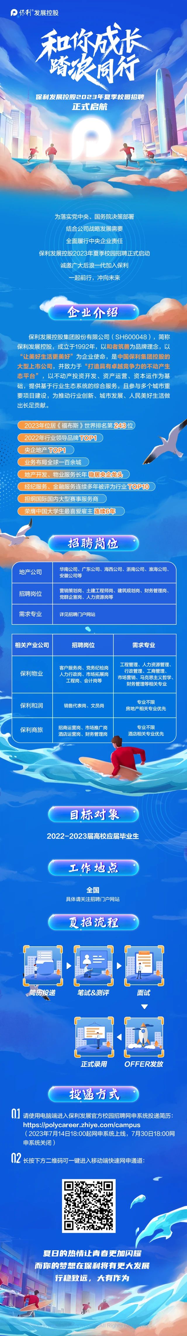 保利发展控股23年夏季校招正式启动！